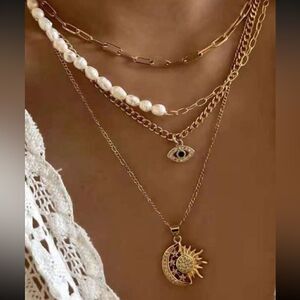 Layered boho necklace S411